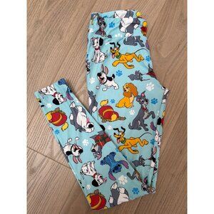 Disney Parks DISNEY DOGS Leggings Adult Small Lady Dalmatian Pluto Stitch Authen